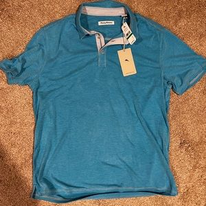 Tommy Bahama polo size L, NWT, beautiful blue color